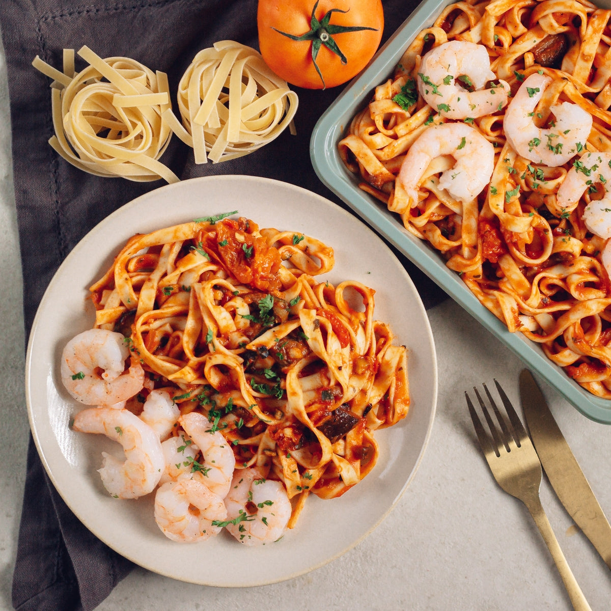 Fettuccine aux scampis Diavolo