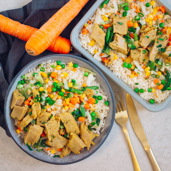 Pita de dinde et riz cantonnais primavera