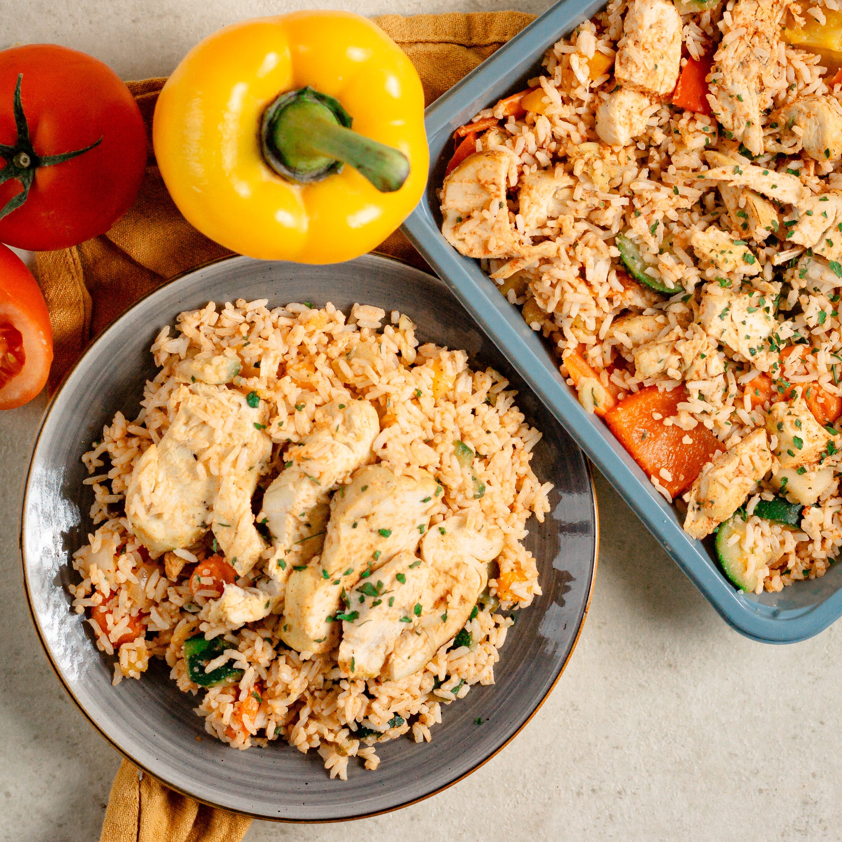 Riz sautés au poulet