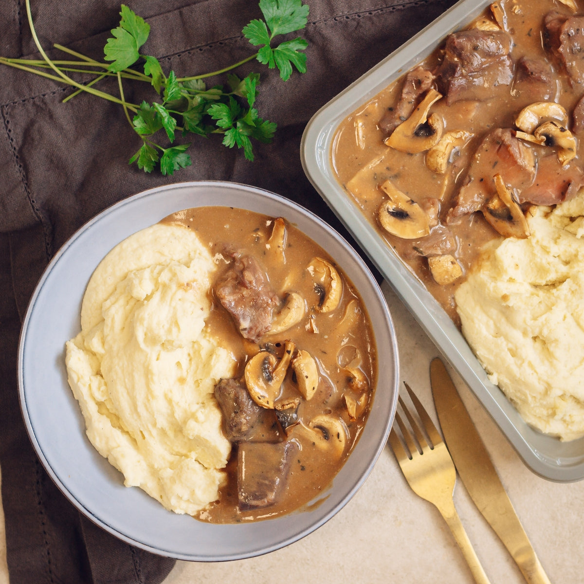 Carbonades flamandes et purée