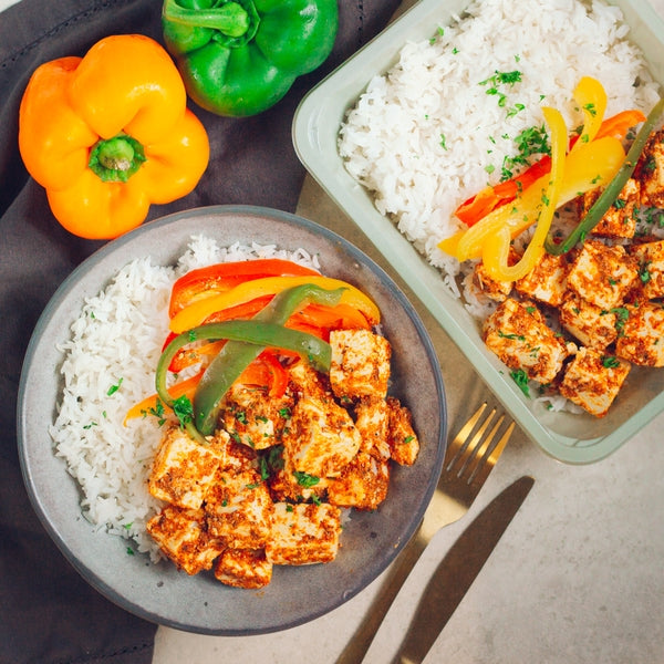 Tofu tikka massala et riz poivrons