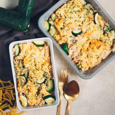 Gratin de macaronis aux courgettes