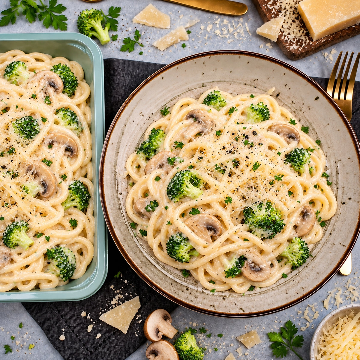 Spaghettis quatre fromages