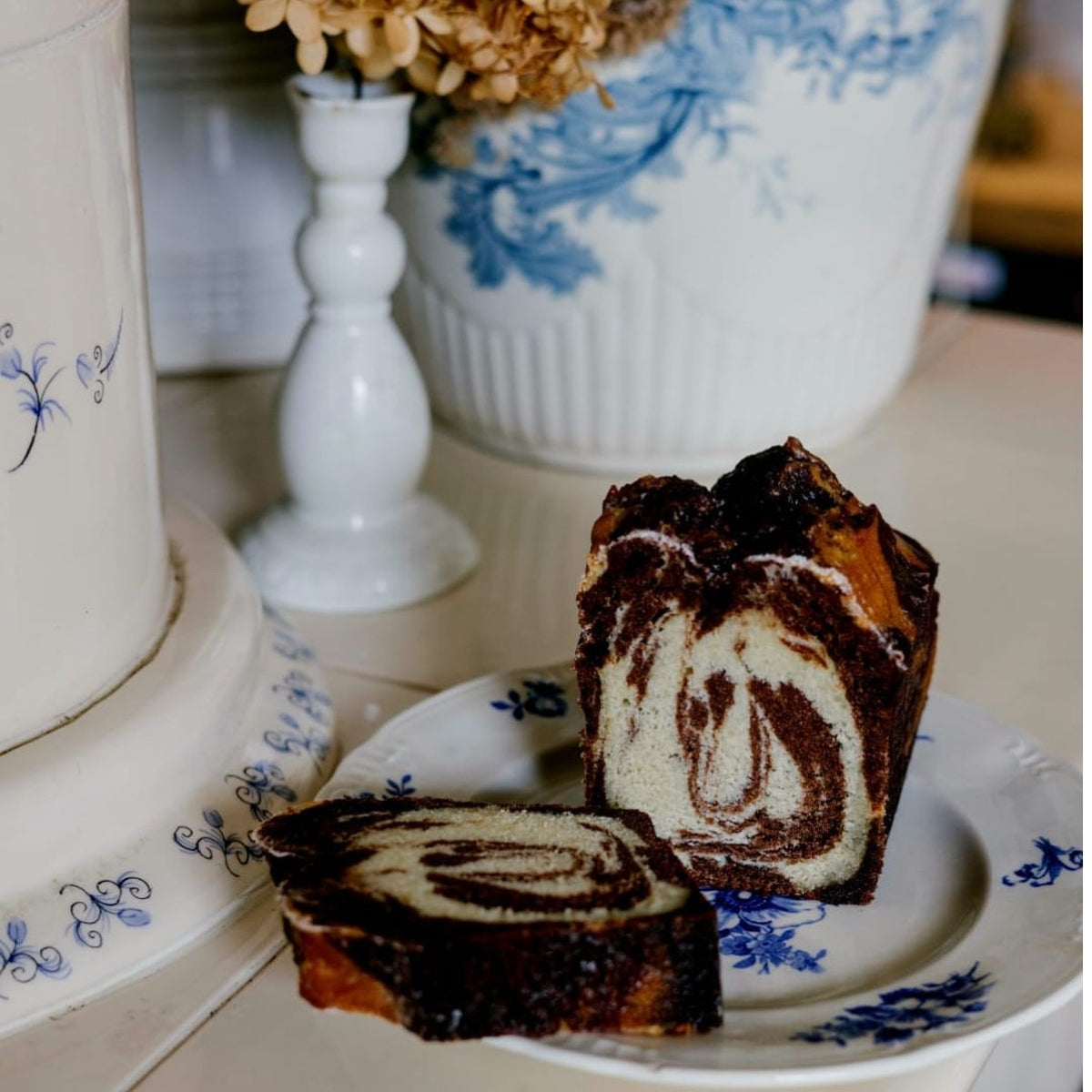 Cake marbré (4 parts)