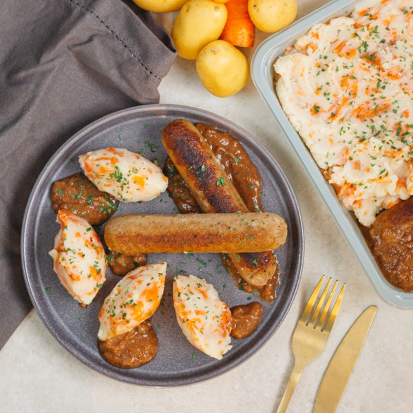 Stoemp de carottes et saucisse végé