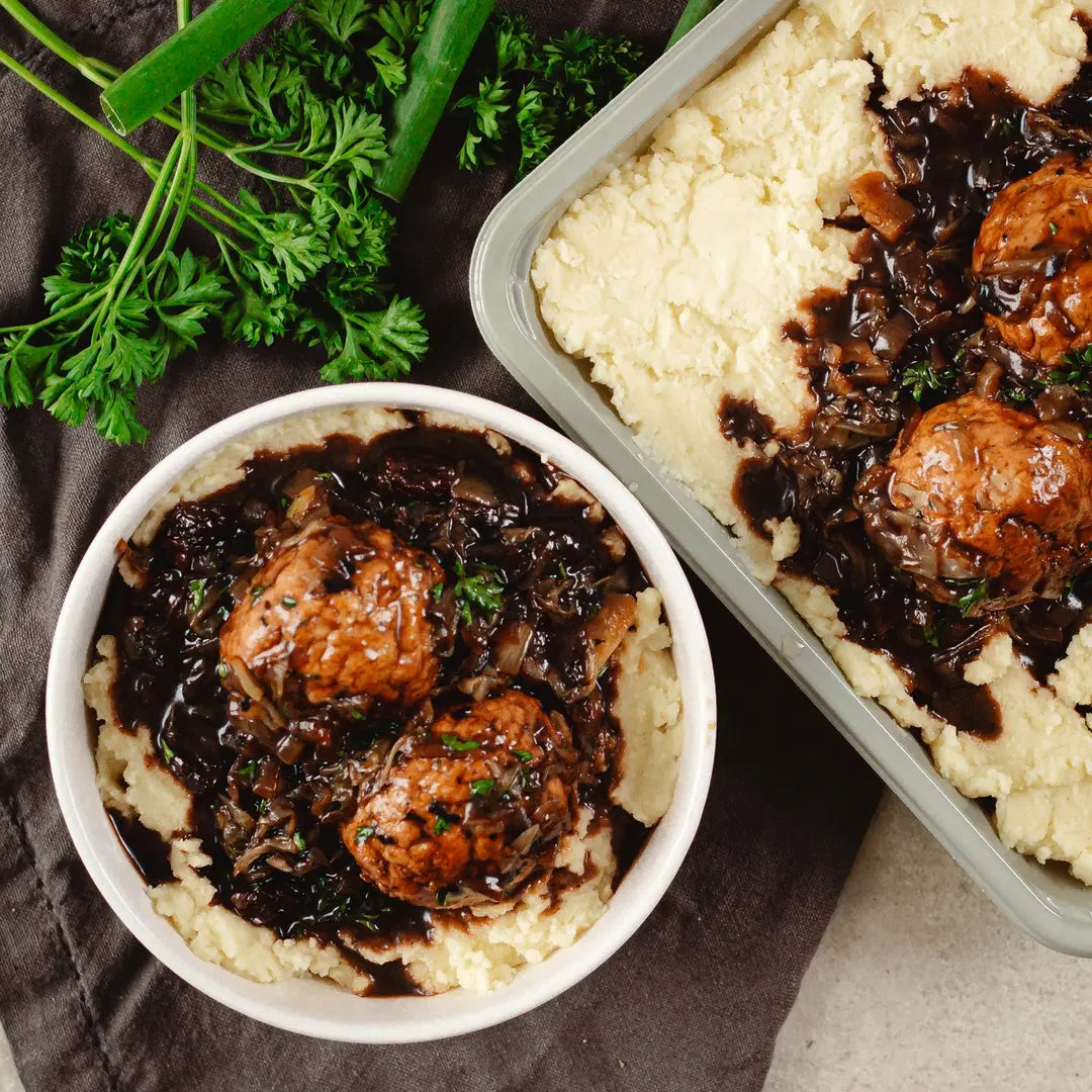 Boulettes à la liégeoise et purée maison